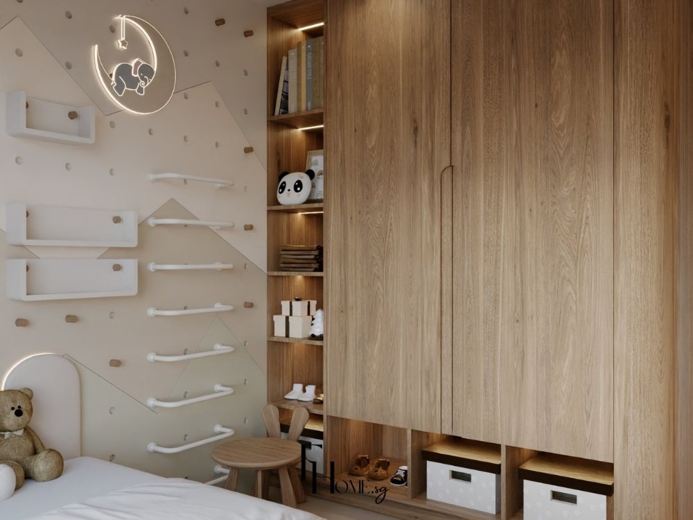 Thiết kế nội thất chung cư phòng ngủ phong cách Japandi – Vinhomes Grand Park