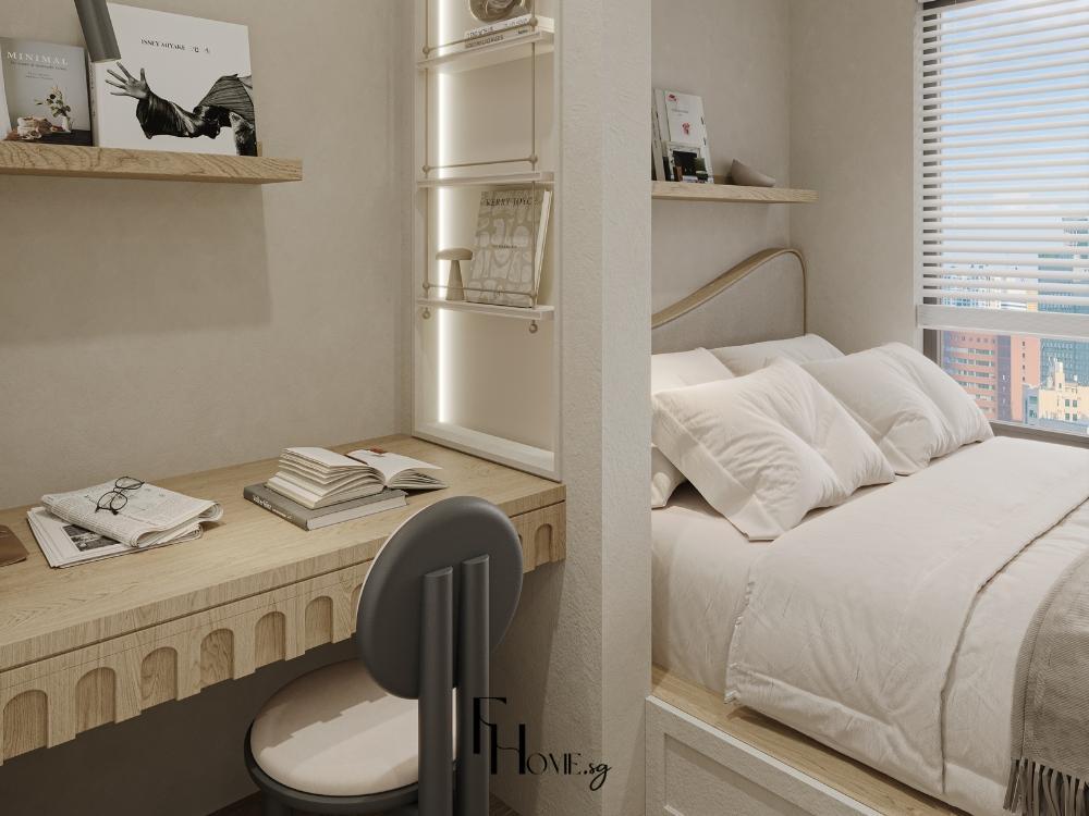 Thiết kế nội thất chung cư phòng ngủ phong cách Wabi Sabi – Vinhomes Grand Park