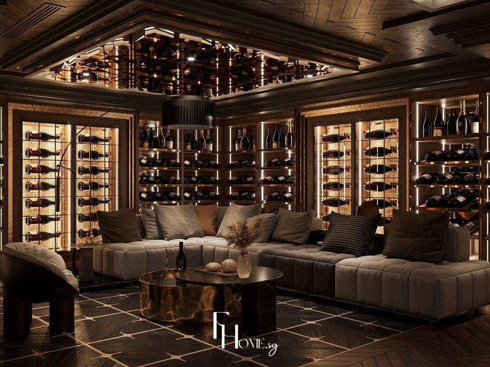 Thiết kế nội thất hầm rượu biệt thự sang trọng, kết hợp phong cách tinh tế và kỹ thuật hiện đại, tôn vinh đẳng cấp và gu thẩm mỹ tinh hoa của gia chủ