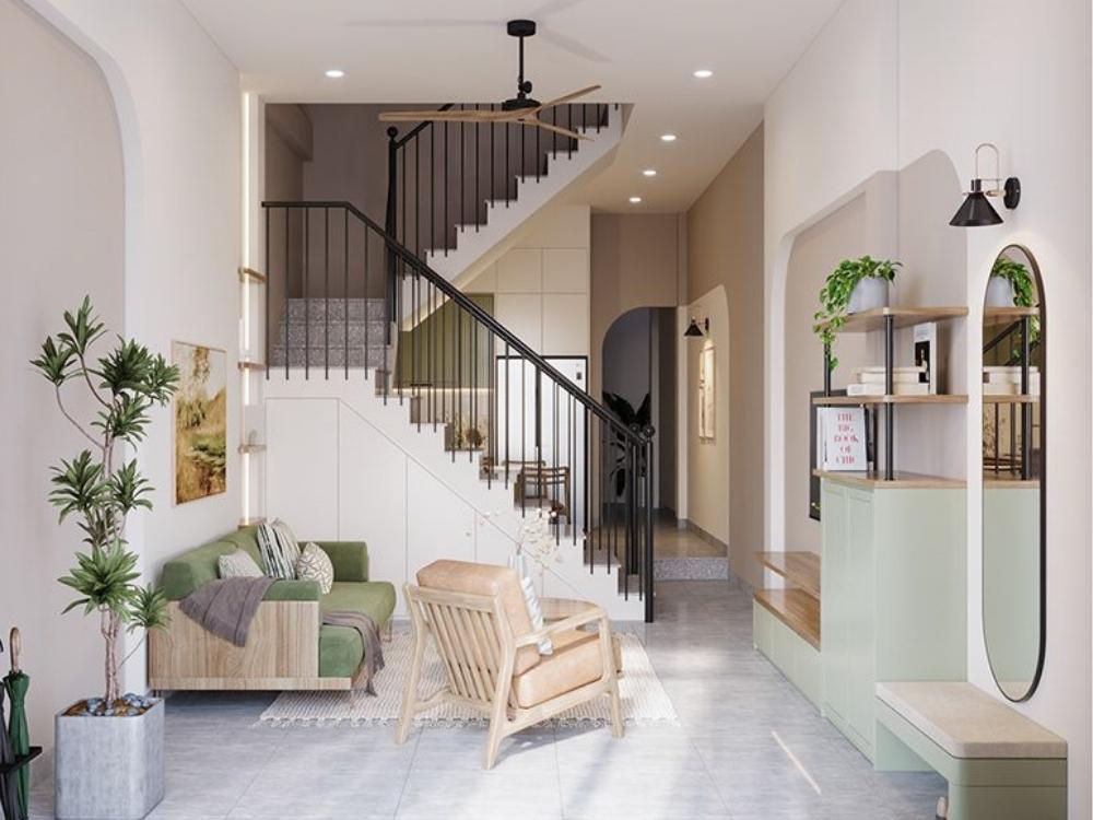 Thiết kế nội thất nhà phố 2 tầng có 3 phòng ngủ