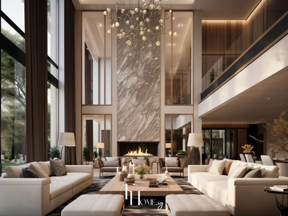 Thiết kế nội thất phòng khách Luxury mang vẻ sang trọng, xa hoa và tinh tế, tôn vinh đẳng cấp và gu thẩm mỹ tinh hoa của gia chủ