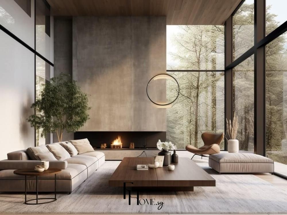 Thiết kế nội thất phòng khách biệt thự Minimalism tối giản, hiện đại và tinh tế, mang đến không gian rộng rãi, thoải mái