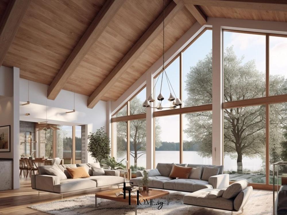 Thiết kế nội thất phòng khách biệt thự Scandinavian tối giản, ấm áp và gần gũi thiên nhiên