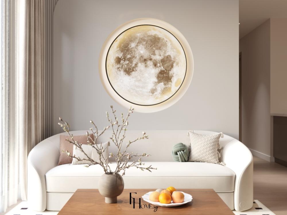 Thiết kế nội thất phòng khách phong cách hiện đại với bố cục mở, sofa trung tâm và ánh sáng tự nhiên