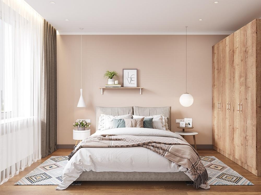 Thiết kế nội thất phòng ngủ 20m² với nội thất cao cấp và không gian rộng rãi