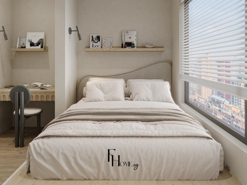 Thiết kế nội thất phòng ngủ cho nữ theo triết lý Wabi-Sabi, tôn vinh vẻ đẹp tự nhiên và sự không hoàn hảo