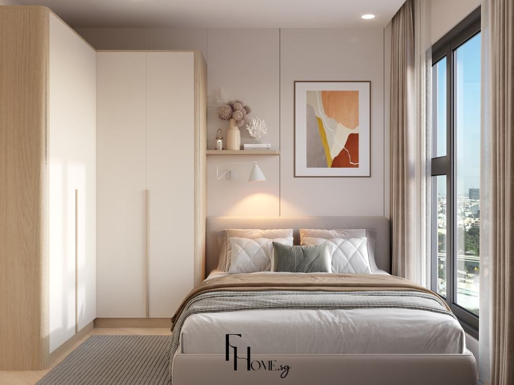 Thiết kế nội thất phòng ngủ dành cho cặp vợ chồng trẻ phong cách hiện đại mix minimalism