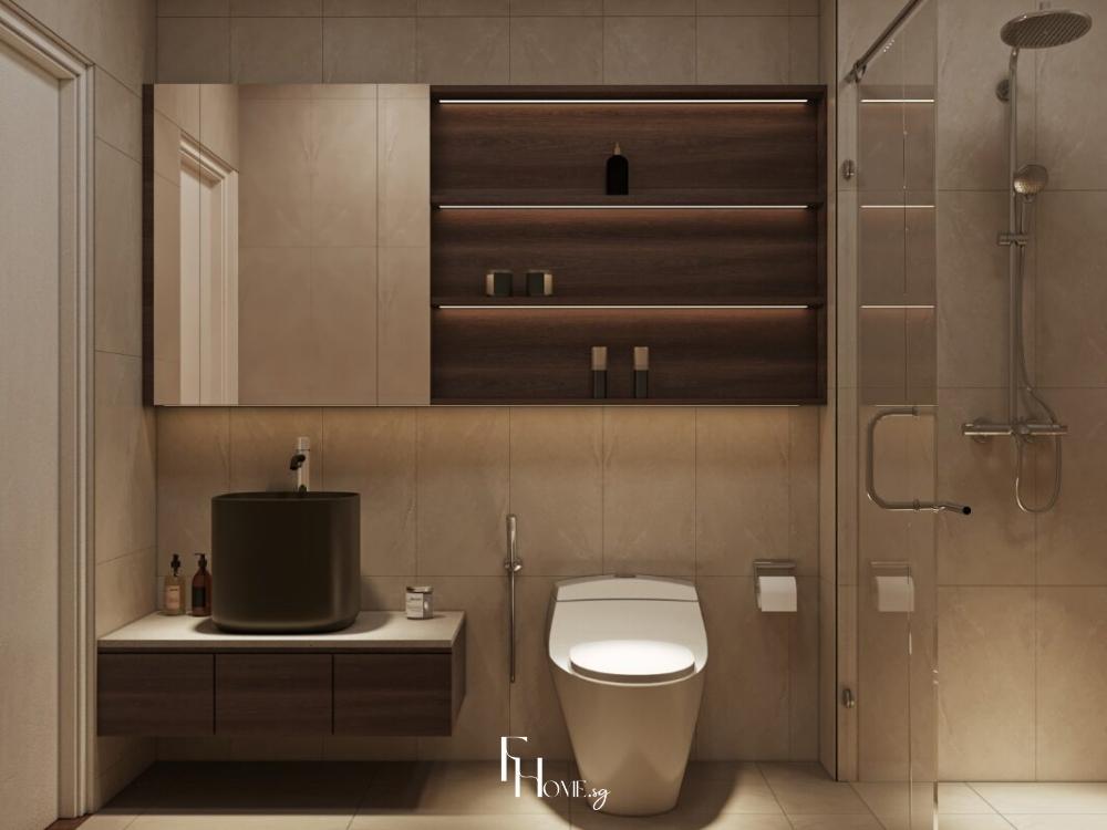 Thiết kế nội thất phòng tắm phong cách Zen tạo môi trường yên tĩnh, gọn gàng và thanh tịnh