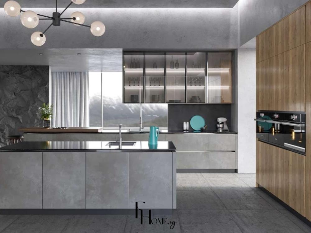 Thiết kế phòng bếp bố trí hợp lý theo tam giác vàng, tối ưu quy trình nấu nướng, an toàn và tiện nghi cho gia chủ