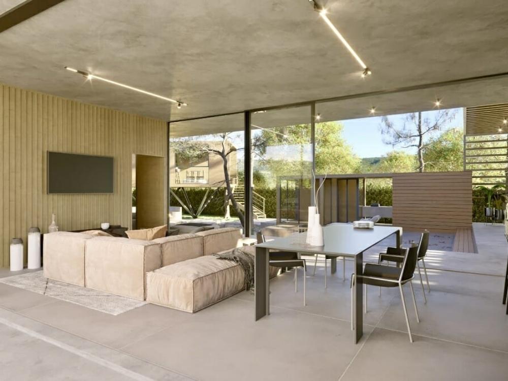 Thiết kế phòng phong cách Bauhaus kết hợp hình khối đơn giản và vật liệu cơ bản, tập trung vào chức năng, tạo không gian gọn gàng nhưng tinh tế