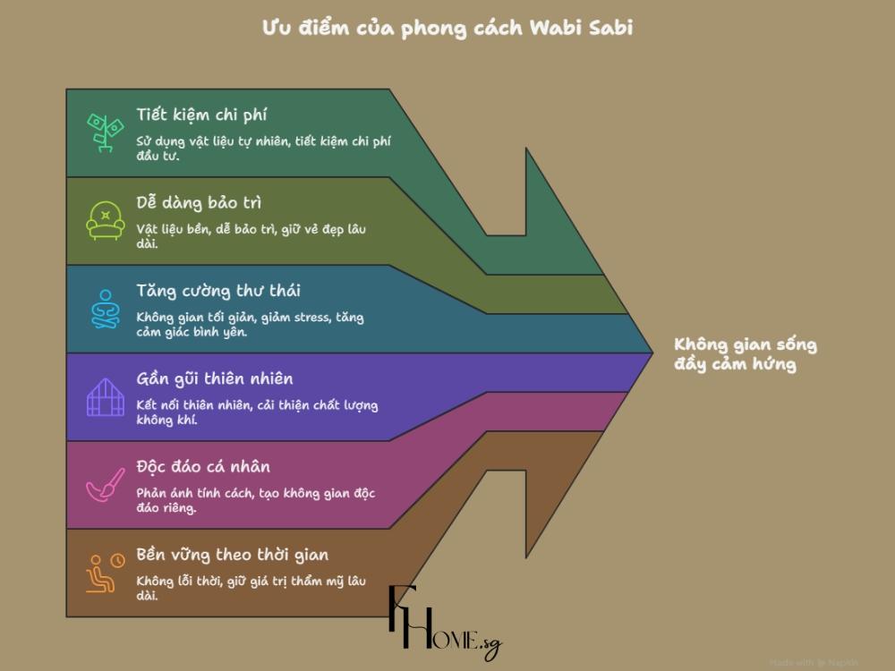 6 Ưu điểm của phong cách Wabi Sabi trong thiết kế nội thất