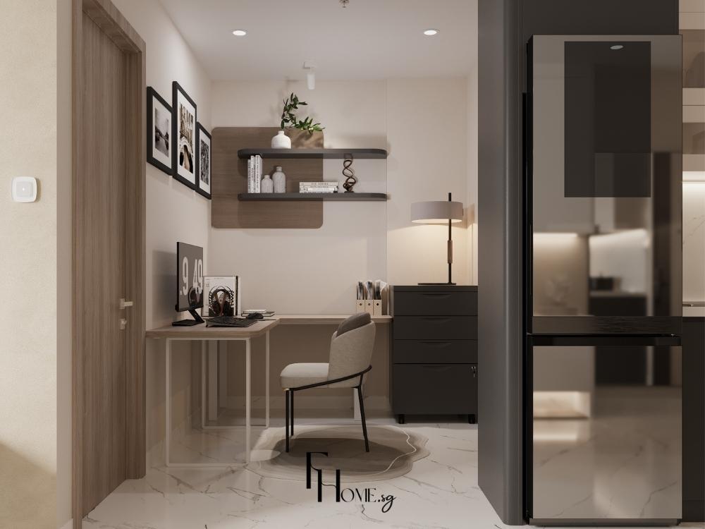 Thay vì tường cố định, hãy sử dụng các loại vách ngăn linh hoạt như vách kính trượt, kệ sách hai mặt hay rèm vải.