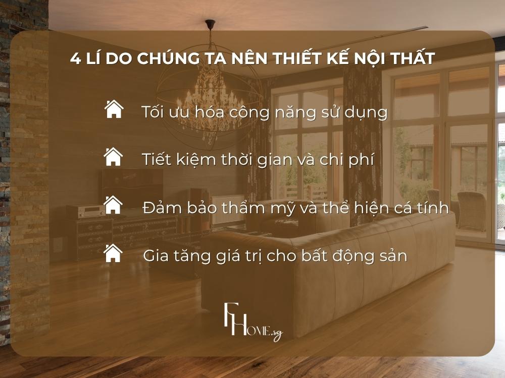 4 Lí do chúng ta nên thiết kế nội thất