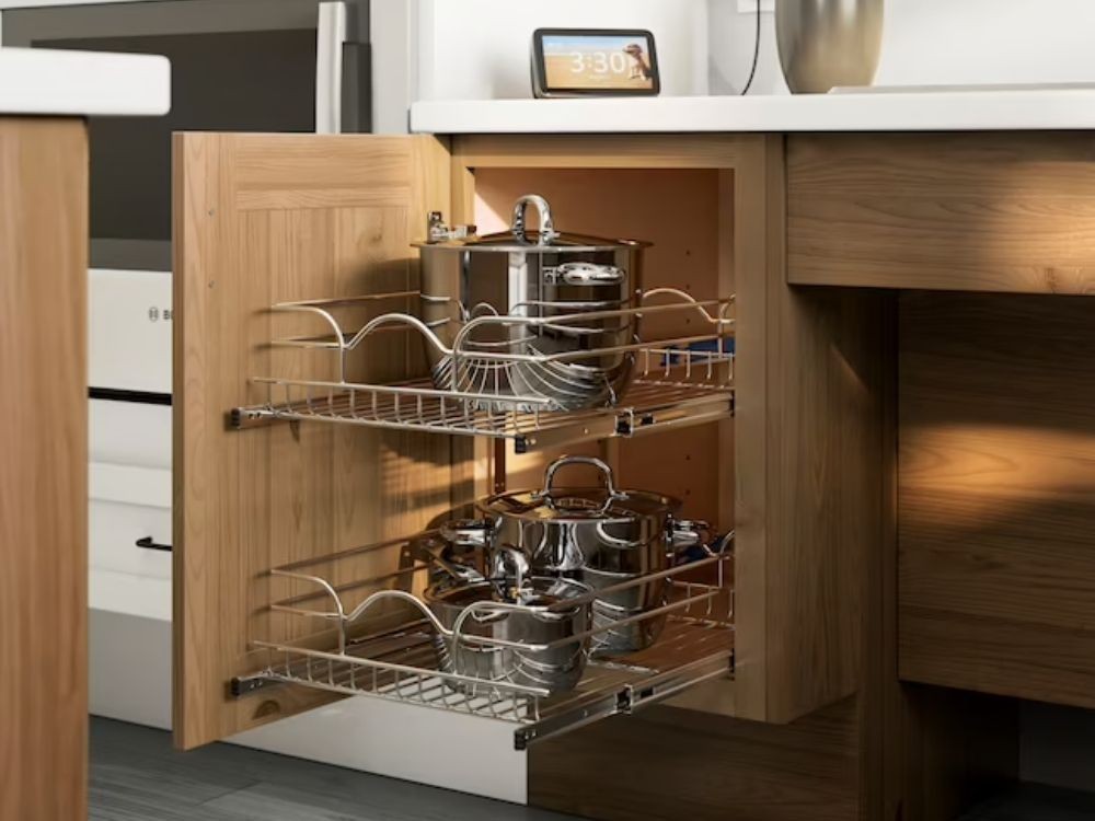 Phòng bếp với hệ thống ngăn kéo