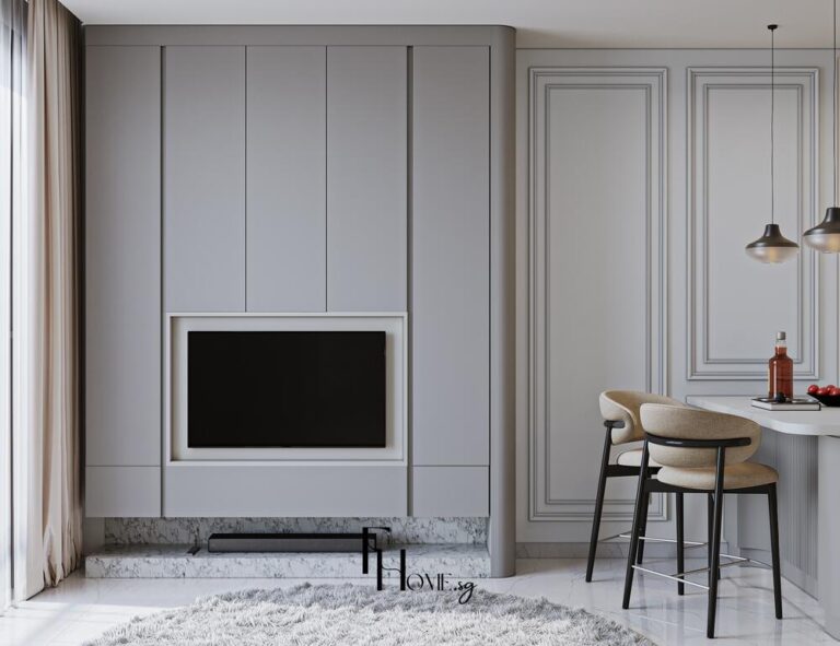 Phòng khách chung cư Vinhomes Grand Park 54m2 phong cách hiện đại view 2