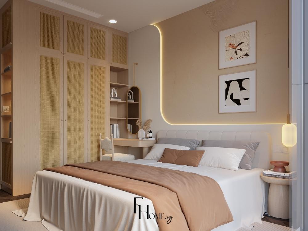 Phòng ngủ ông bà thường được phân chia với diện tích 15-18m2 bố trí gần cửa chính