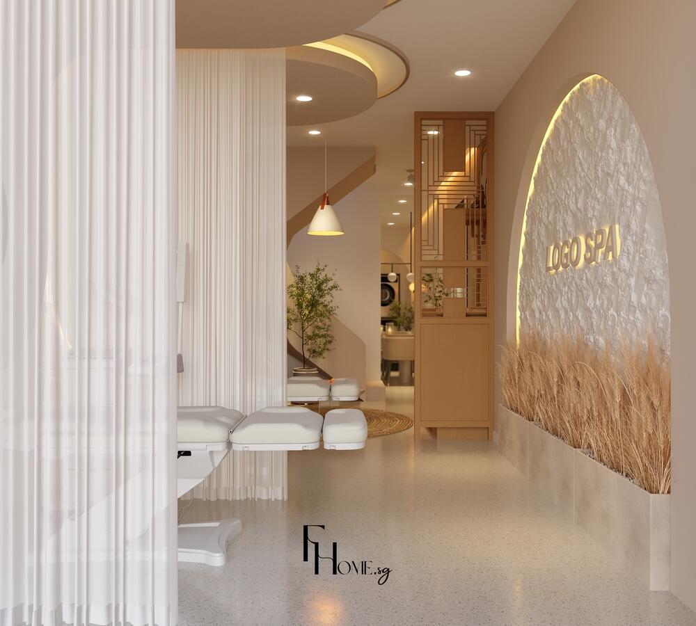 Phòng spa nhà phố mix Spa Bình Thạnh 48m2 phong cách Hiện đại mix Wabi Sabi view 1