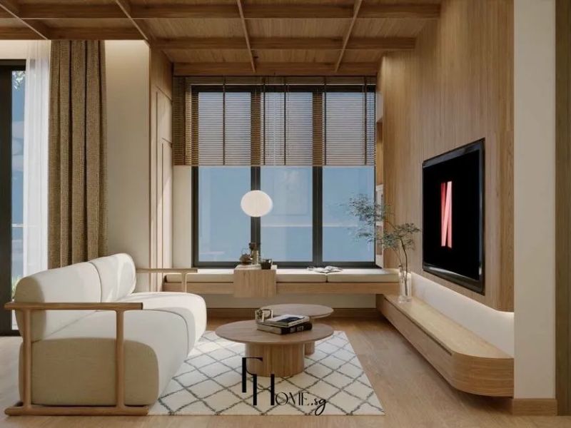 thiết kế nội thất chung cư 65m2 Japandi tại Vinhomes Grand Park