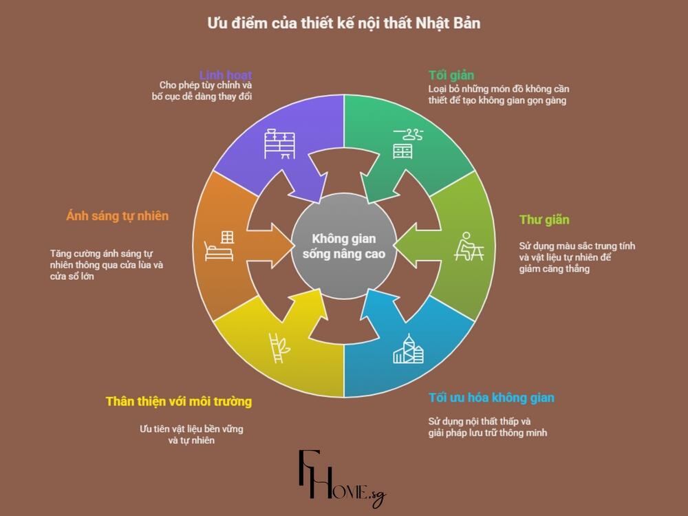 Ưu điểm của phong cách Nhật Bản trong thiết kế nội thất chung cư