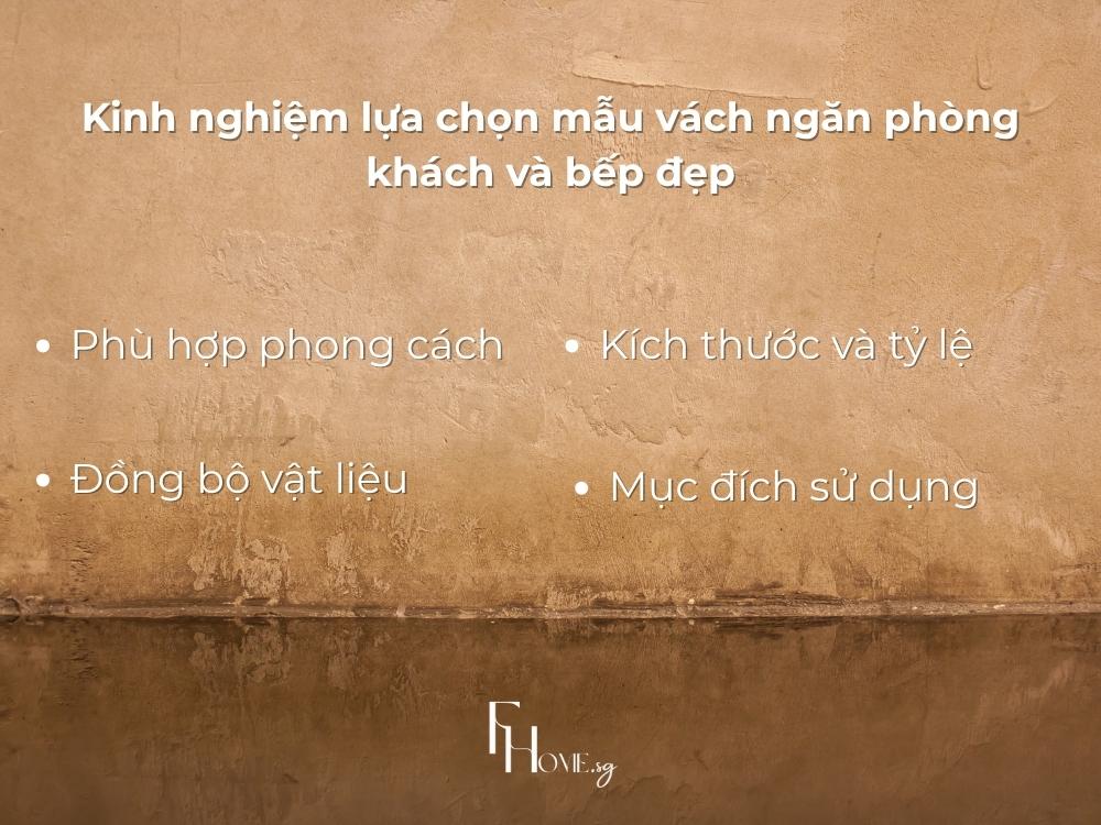 3 kinh nghiệm lựa chọn mẫu vách ngăn phòng khách và bếp đẹp