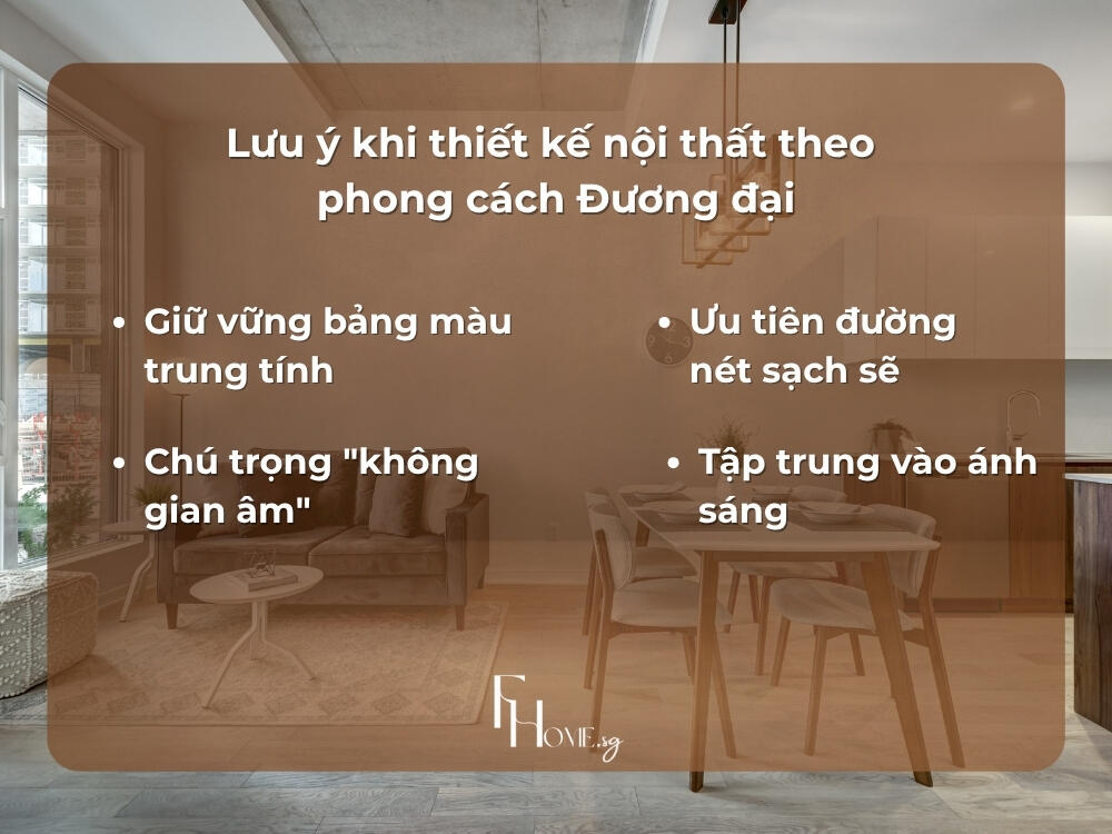 4 lưu ý khi thiết kế nội thất theo phong cách Đương đại