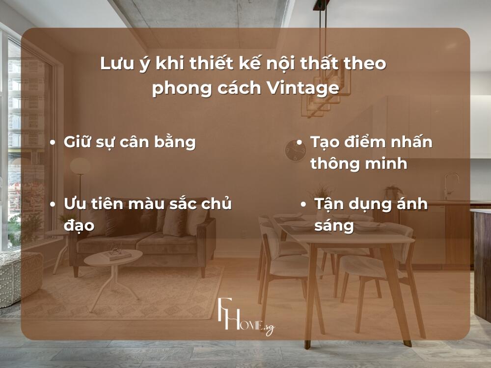 4 lưu ý khi thiết kế nội thất theo phong cách vintage