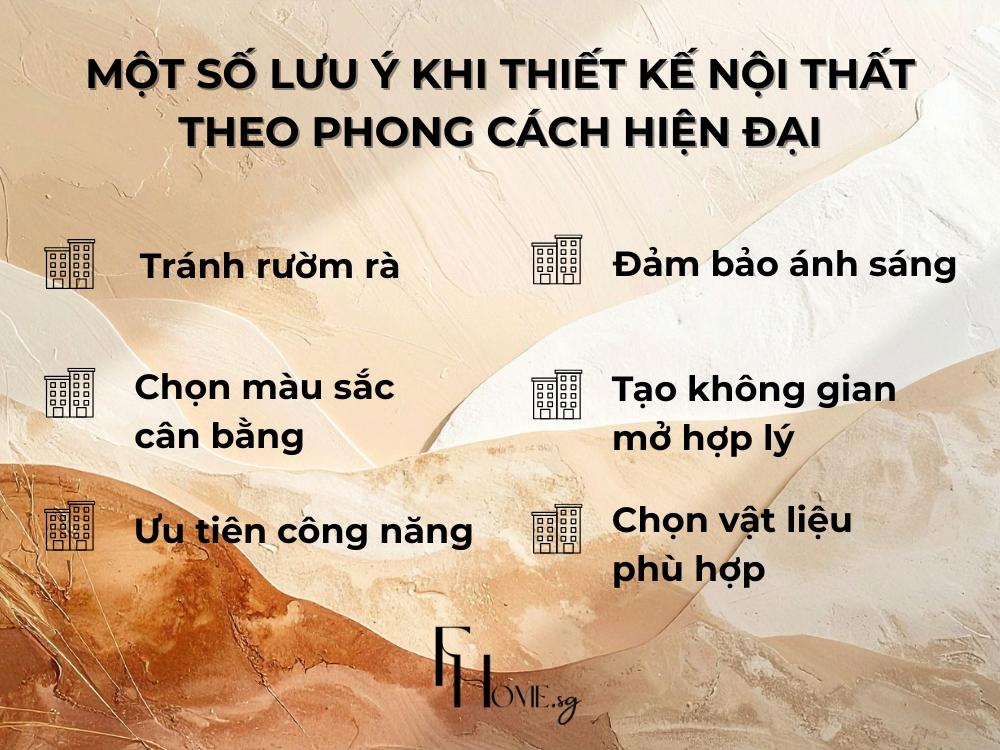 6 lưu ý khi thiết kế nội thất theo phong cách hiện đại