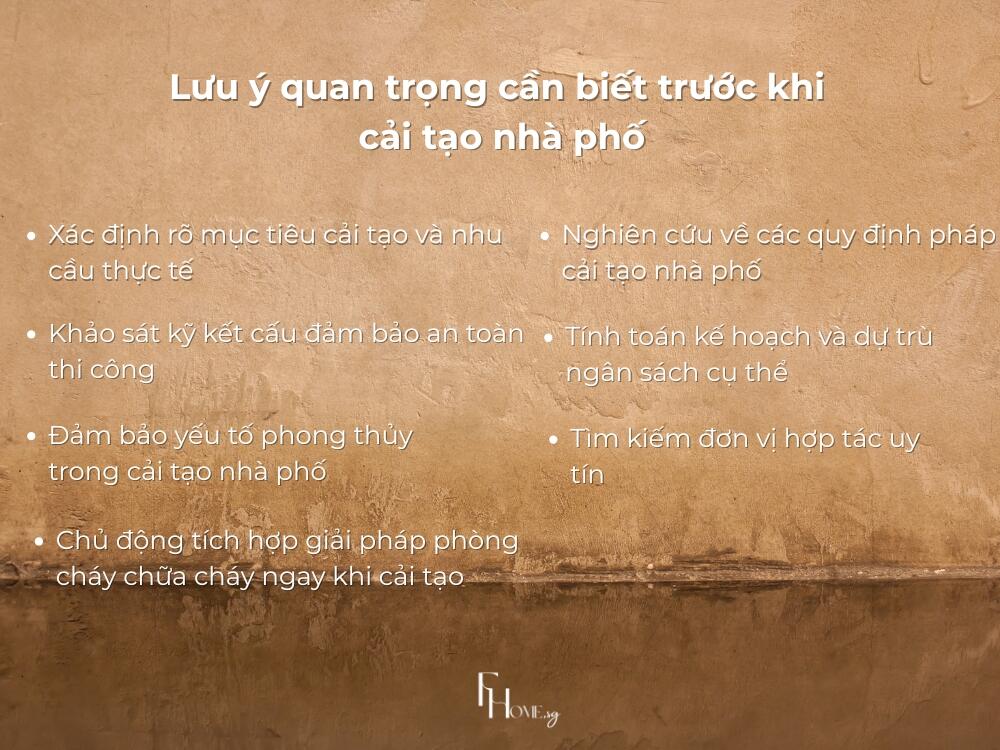7 lưu ý quan trọng cần biết trước khi cải tạo nhà phố