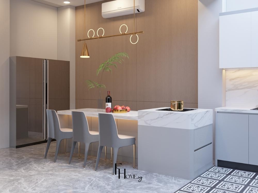 Bàn ăn gấp gọn thiết kế tinh tế dễ dàng mở rộng hoặc thu hẹp tùy nhu cầu sinh hoạt