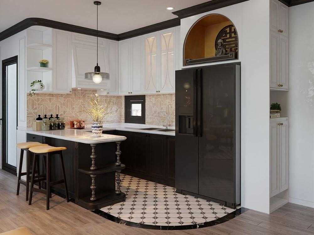 Hoa văn gỗ tinh xảo cùng chất liệu gỗ quý, gốm sứ và đá tự nhiên tạo nên vẻ đẹp đậm chất Á Đông