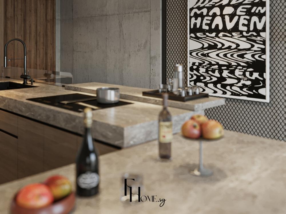 Kệ treo thông minh tận dụng tối đa không gian trống, mang lại sự gọn gàng và thẩm mỹ cho căn bếp