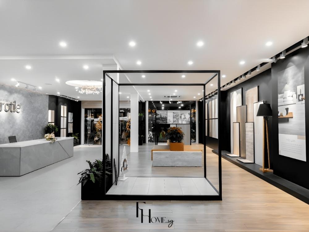 Không gian rộng rãi, ánh sáng hài hòa và lối đi thông thoáng, tạo trải nghiệm chuyên nghiệp cho khách tham quan