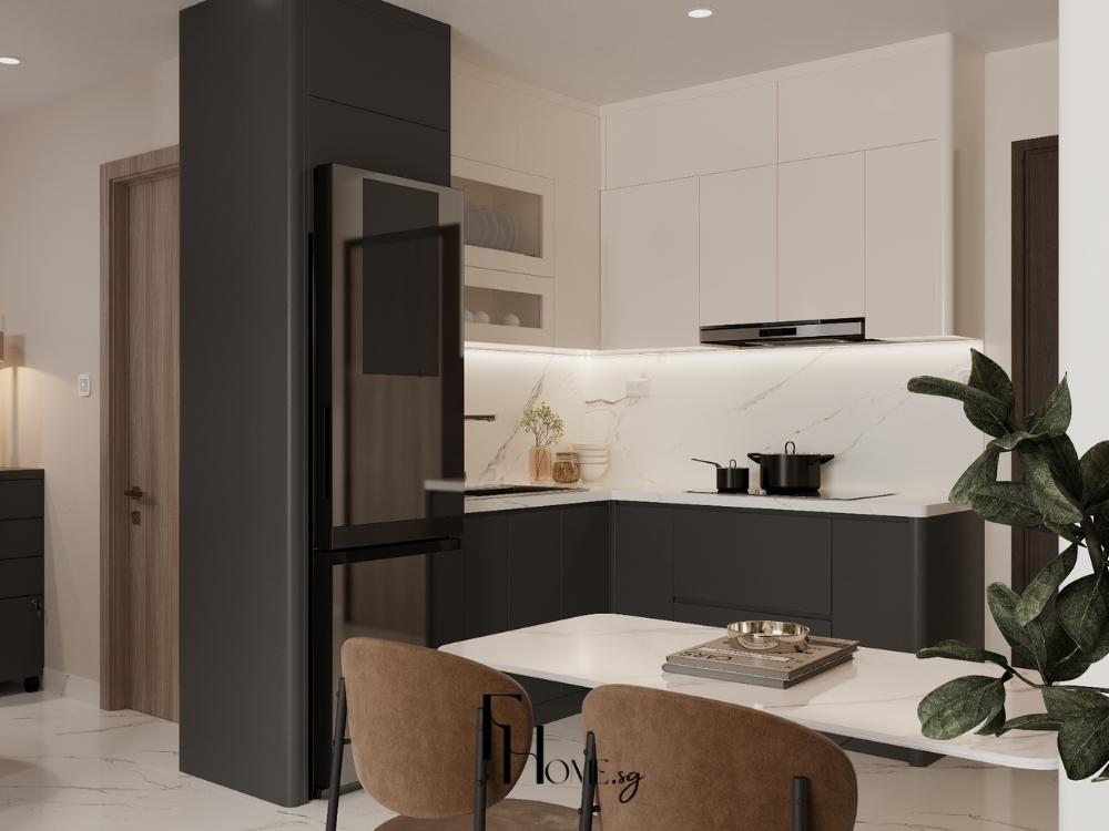 Máy hút mùi hoạt động hiệu quả, loại bỏ khói và hơi dầu, giữ không gian bếp sạch thoáng