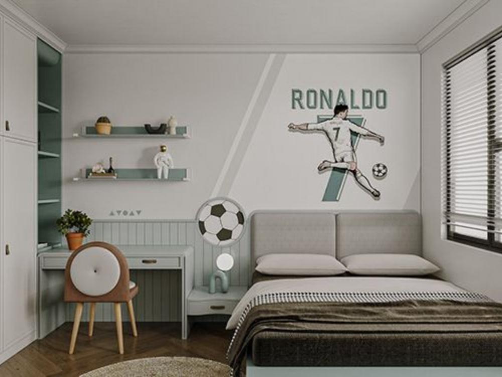 Nội thất đa năng và chủ đề trang trí riêng biệt giúp phòng không nhàm chán, phù hợp với bé trai năng động