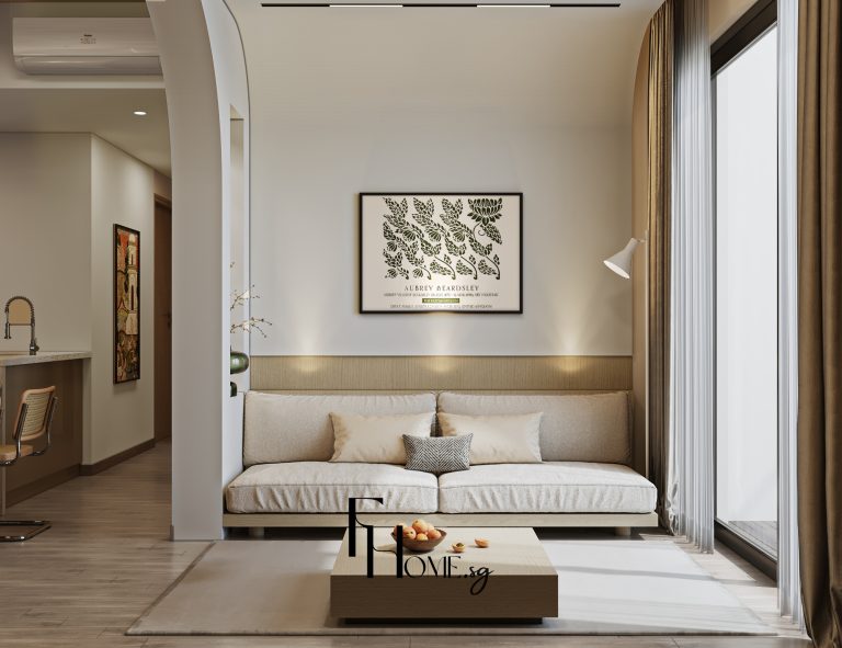 Phòng khách căn hộ Masterise Centre Point 100m2