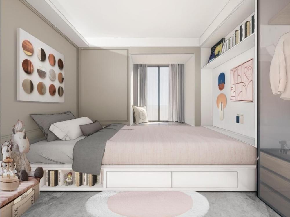 Rèm cửa chống sáng và đèn ánh sáng dịu nhẹ tạo môi trường ngủ tự nhiên cho bé