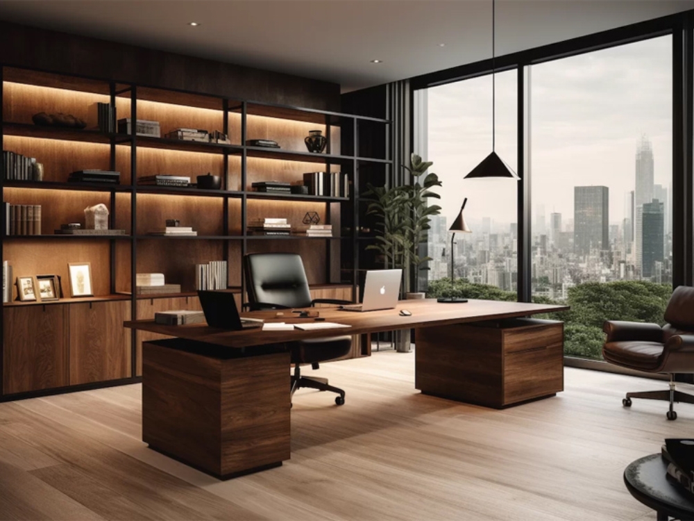 Thiết kế cân bằng giữa công năng và phong cách cá nhân, tạo môi trường làm việc chuyên nghiệp và tinh tế