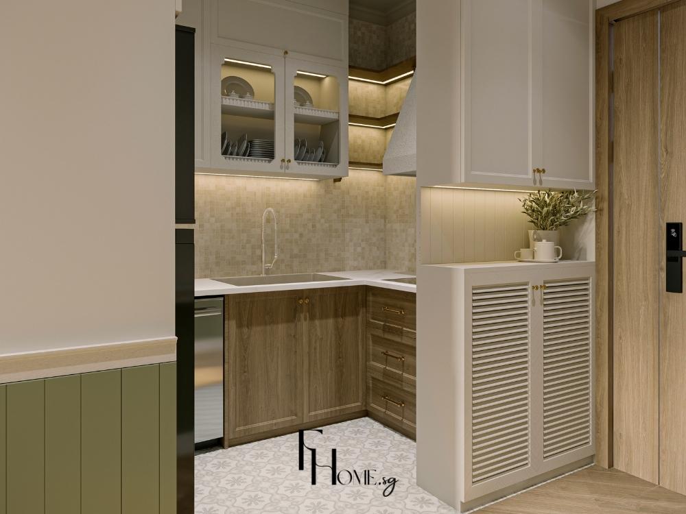 Thiết kế nhà bếp kết hợp cây xanh mang đến không gian nấu nướng trong lành, tươi mát và tràn đầy sức sống