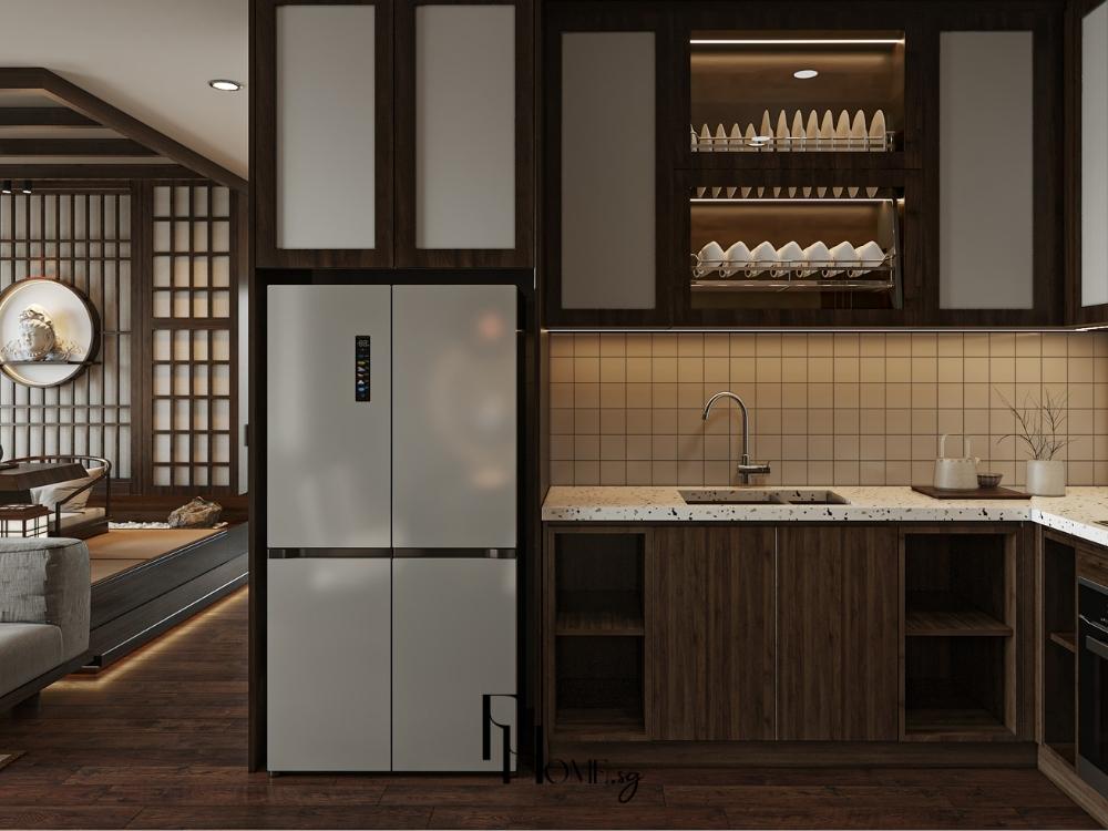 Thiết kế nhà bếp sử dụng gỗ mang lại cảm giác ấm cúng, gần gũi và sang trọng cho không gian sống