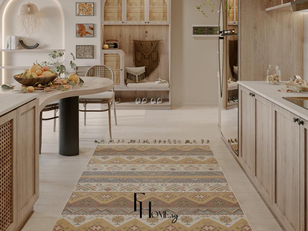 Tủ bếp song song kịch trần tăng không gian lưu trữ và mang lại vẻ chuyên nghiệp cho căn bếp