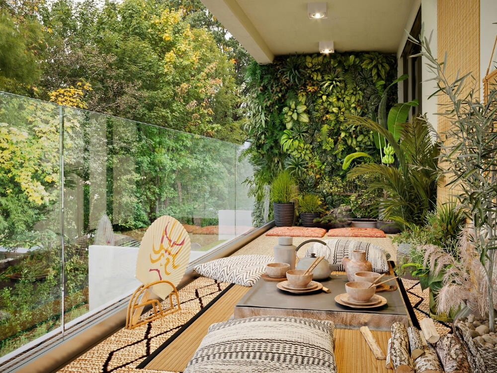 Ban công bền bỉ với vật liệu chống thấm và hệ thoát nước hiệu quả