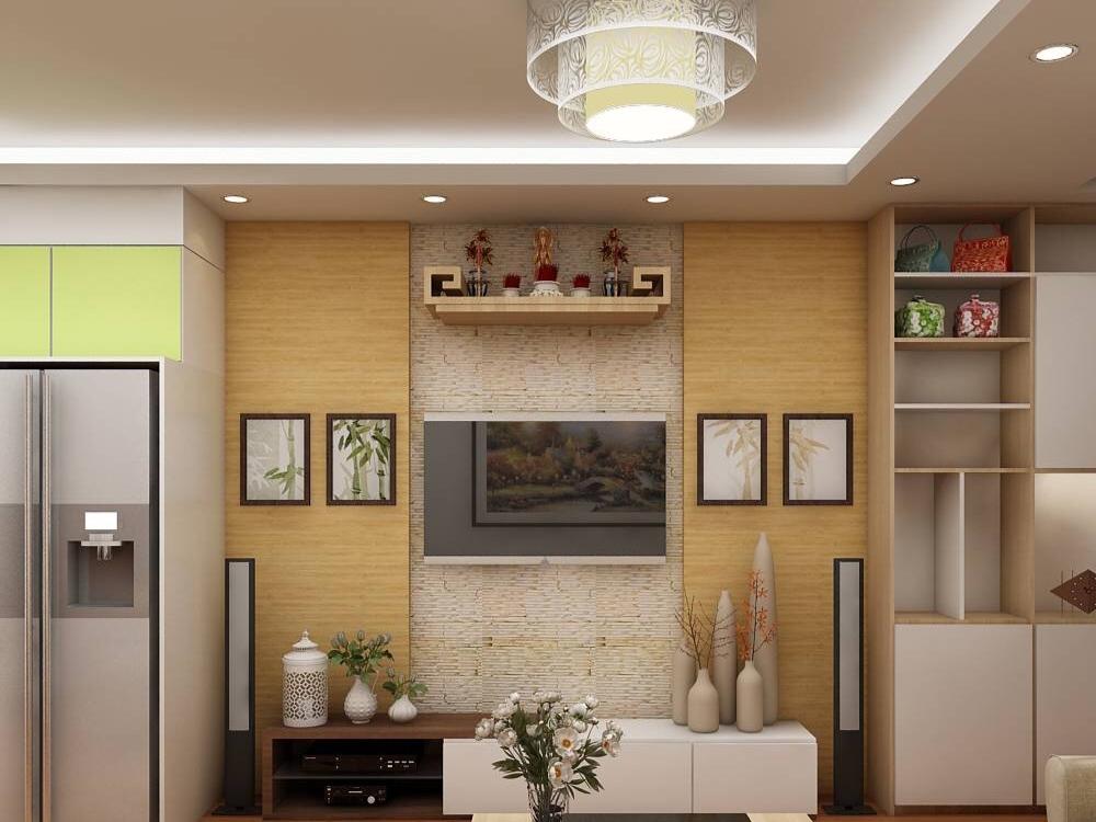 Bố trí bàn thờ treo hợp lý vẫn đảm bảo sự trang nghiêm và tiện lợi trong sinh hoạt