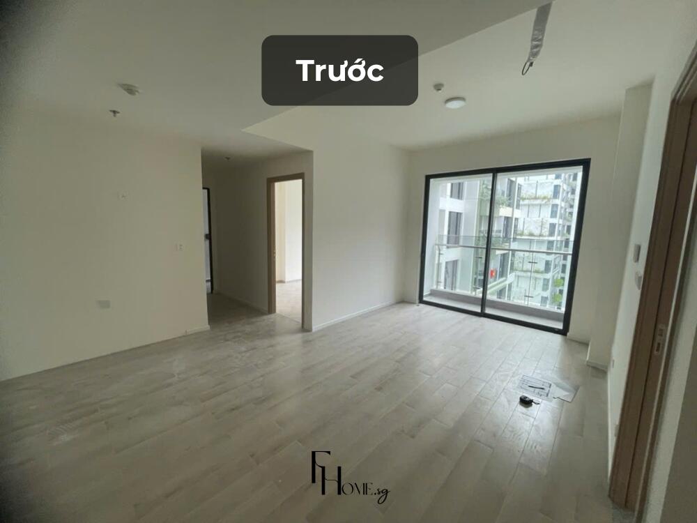 Không gian phòng khách 1 phòng ngủ trước khi được cải tạo