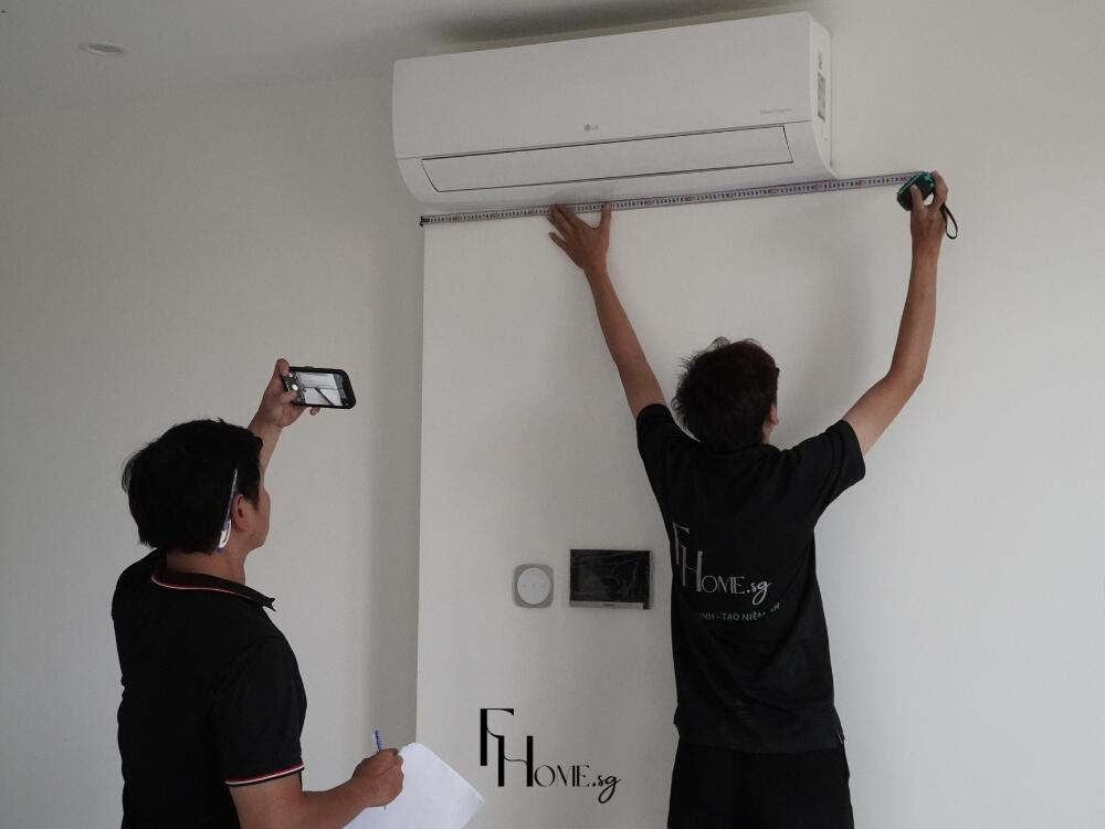 Đội ngũ thi công FHome.sg làm việc tỉ mỉ chính xác mang lại chất lượng hoàn thiện vượt trội