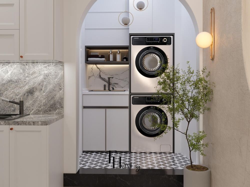 Không gian bếp đảm bảo an toàn tiện nghi mang lại sự yên tâm khi sử dụng