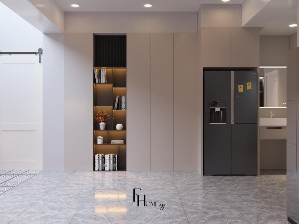 Không gian bếp gọn gàng hài hòa đáp ứng trọn vẹn công năng và thẩm mỹ