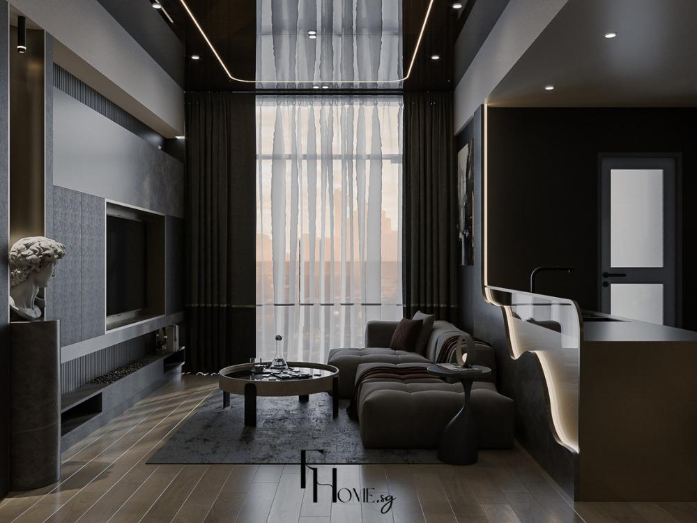 Không gian hiện đại tối giản với đường nét rõ ràng và ánh sáng tự nhiên lan tỏa