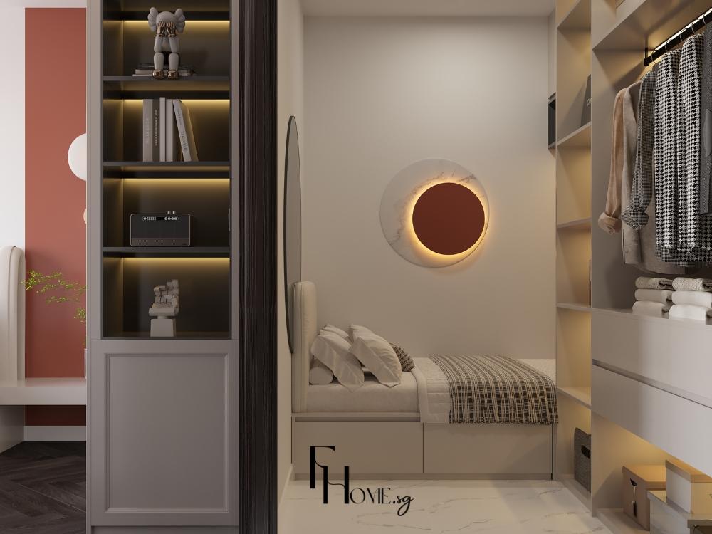 Không gian nghỉ ngơi sang trọng kết hợp kim loại và kính mang nét hiện đại sắc sảo