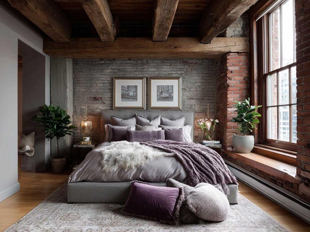 Không gian ngủ tối giản kết hợp ánh sáng nhẹ và vật liệu tự nhiên mang lại cảm giác thư giãn