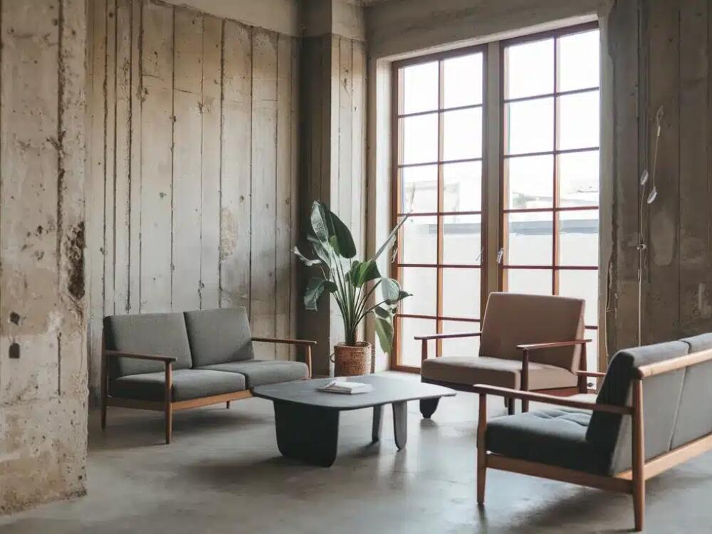 Không gian phòng khách cá tính với đồ trang trí kim loại phế liệu tái sử dụng tinh tế hiện đại